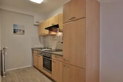 Küche/Küchenzeile in der Unterkunft Haus Seebrücke Haus Seebrücke Appartement 08