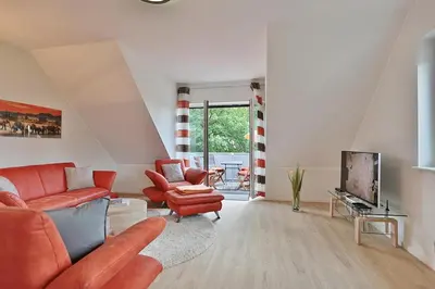 TV/Unterhaltungsangebot in der Unterkunft Haus Bergstrasse 4 Haus Bergstraße 4 Appartement 9