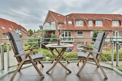 Ein Balkon oder eine Terrasse in der Unterkunft Haus Ostseeallee Ostseeallee Appartement 56