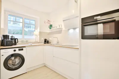 Küche/Küchenzeile in der Unterkunft Villa am Meer Strandallee 48, App 04