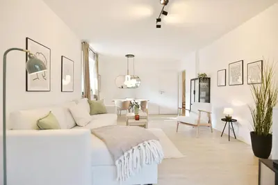 Ein Sitzbereich in der Unterkunft Villa am Meer Strandallee 48, App 04