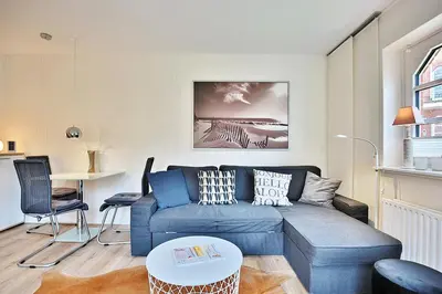 Ein Sitzbereich in der Unterkunft Am Rosenhain 23 Am Rosenhain 23 Appartement 01