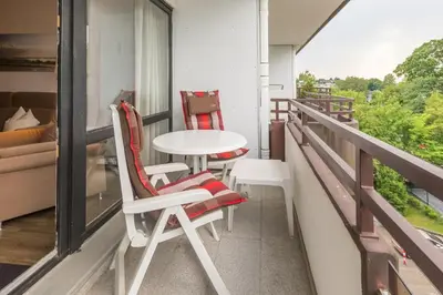 Ein Balkon oder eine Terrasse in der Unterkunft Residenz am Hang Residenz am Hang Appartement 411