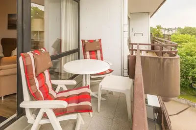 Ein Balkon oder eine Terrasse in der Unterkunft Residenz am Hang Residenz am Hang Appartement 411
