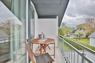Ein Balkon oder eine Terrasse in der Unterkunft Urlaubsanker Urlaubs-Anker