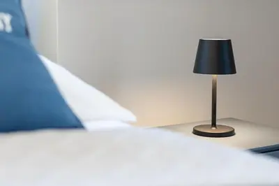 Ein Bett oder Betten in einem Zimmer der Unterkunft Haus am Seehof Seestern Appartement 3