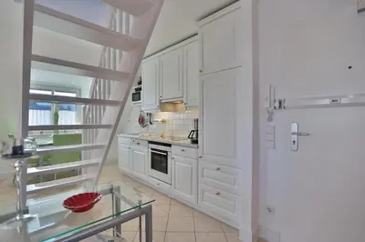 Küche/Küchenzeile in der Unterkunft Hansa-Residenz I Hansa-Residenz I Appartement 17 Kumweer