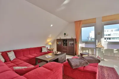 Ein Sitzbereich in der Unterkunft Hansa-Residenz I Hansa-Residenz I Appartement 17 Kumweer