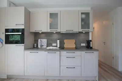 Küche/Küchenzeile in der Unterkunft Haus Ostseedüne Haus Ostseedüne Appartement 7