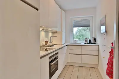 Küche/Küchenzeile in der Unterkunft Haus an der Strandallee 112 Haus an der Strandallee 112 Appartement 8