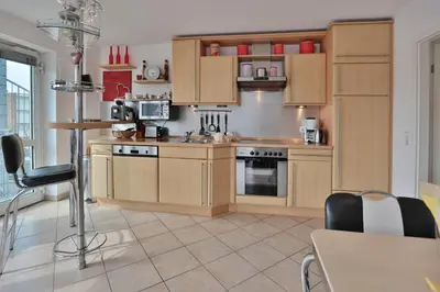 Küche/Küchenzeile in der Unterkunft Hansa-Residenz I Hansa-Residenz I Appartement 15 Sonnentraum