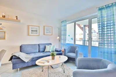 Ein Sitzbereich in der Unterkunft Hansa Residenz II Hansa-Residenz II Appartement 12