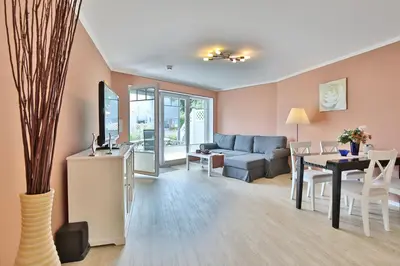 Ein Sitzbereich in der Unterkunft Strandvilla Strandvilla Appartement 6