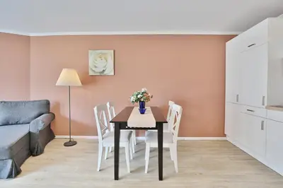 Ein Sitzbereich in der Unterkunft Strandvilla Strandvilla Appartement 6