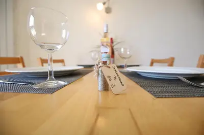 Getränke in der Unterkunft Ferienhaus Brandt Ferienhaus Brandt Appartement 3 Möwenkieker