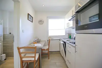 Küche/Küchenzeile in der Unterkunft Ferienhaus Brandt Ferienhaus Brandt Appartement 3 Möwenkieker