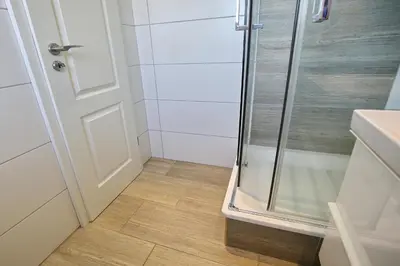 Ein Badezimmer in der Unterkunft Ferienhaus Brandt Ferienhaus Brandt Appartement 3 Möwenkieker