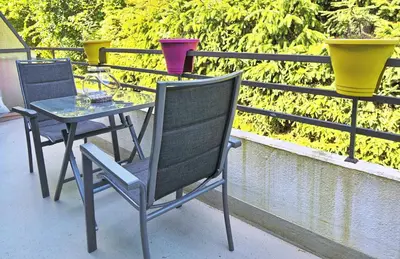 Ein Balkon oder eine Terrasse in der Unterkunft Appartementanlage Birkenweg Appartement 15