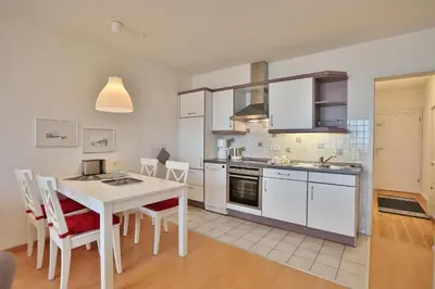 Küche/Küchenzeile in der Unterkunft Haus Windrose Windrose Appartement 11
