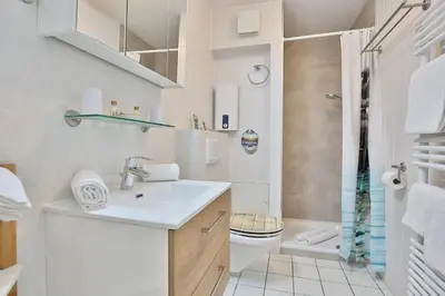 Ein Badezimmer in der Unterkunft Seebrücke Seebrücke Appartement 3