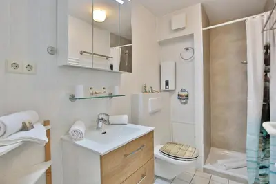 Ein Badezimmer in der Unterkunft Seebrücke Seebrücke Appartement 3