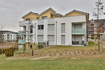 Das Gebäude in dem sich die Ferienwohnung befindet