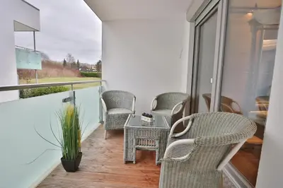 Ein Sitzbereich in der Unterkunft Dünenhaus Dünenhaus 3 Appartement 9