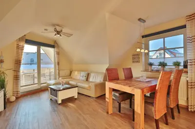 Ein Sitzbereich in der Unterkunft Parkresidenz Parkresidenz Appartement 13