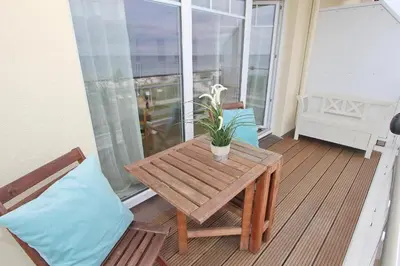 Ein Balkon oder eine Terrasse in der Unterkunft Meerglück Meerglück Appartement 5
