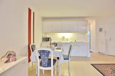 Küche/Küchenzeile in der Unterkunft Residenz am Fischerstieg Residenz am Fischerstieg Appartement 2