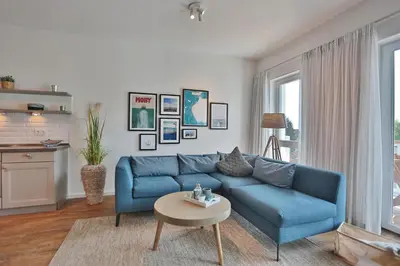 Ein Sitzbereich in der Unterkunft Haus Meeresbrise Haus Meeresbrise Appartement 18