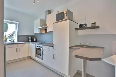 Küche/Küchenzeile in der Unterkunft Domizil Seestraße Domizil Seestraße
