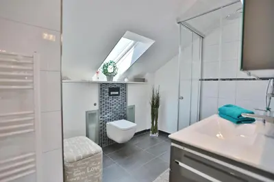 Ein Badezimmer in der Unterkunft Haus Möwenberg 14 Haus Möwenberg Appartement 9