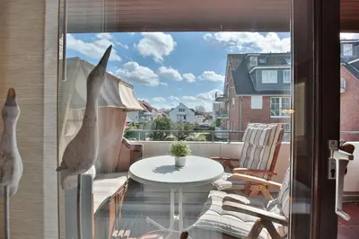 Ein Balkon oder eine Terrasse in der Unterkunft Haus Hansastrasse 13 Haus Hansastrasse Appartement 17