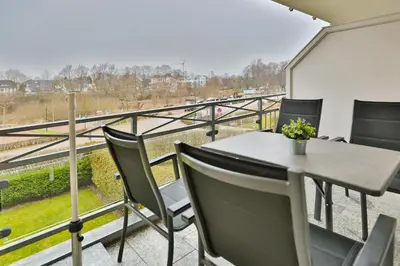 Ein Balkon oder eine Terrasse in der Unterkunft Hanseaten Residenz Hanseaten-Residenz Appartement 15