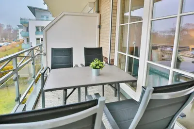 Ein Balkon oder eine Terrasse in der Unterkunft Hanseaten Residenz Hanseaten-Residenz Appartement 15