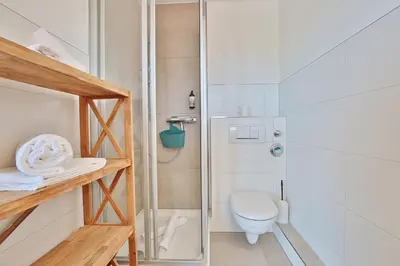 Ein Badezimmer in der Unterkunft Seebrücke Seebrücke Appartement 26
