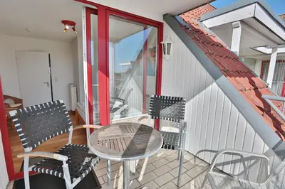Ein Balkon oder eine Terrasse in der Unterkunft Seebrücke Seebrücke Appartement 26