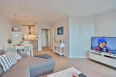 TV/Unterhaltungsangebot in der Unterkunft Haus Nautica Nautica Appartement 29 Appartement Seaview