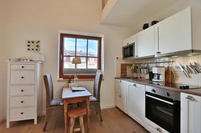 Küche/Küchenzeile in der Unterkunft Am Kurpark Am Kurpark Appartement 9