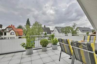 Ein Balkon oder eine Terrasse in der Unterkunft Residenz Seeschwalbe Residenz Seeschwalbe Appartement 5