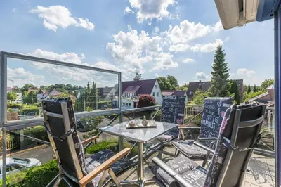 Ein Balkon oder eine Terrasse in der Unterkunft Möwenberg-Residenz Möwenberg-Residenz Appartement 12 Romantiknest