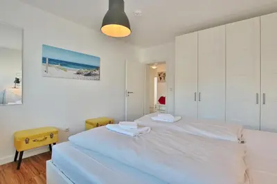 Ein Bett oder Betten in einem Zimmer der Unterkunft Haus Hansastrasse 1 Haus Hansastrasse 1 Appartement 4