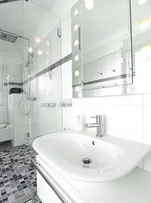 Ein Badezimmer in der Unterkunft Haus an der Strandallee 112 Haus an der Strandallee 112 Appartement 7