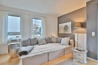 Ein Sitzbereich in der Unterkunft Ostseeperle Ostseeperle Appartement 2