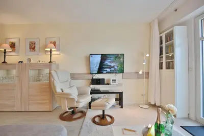 TV/Unterhaltungsangebot in der Unterkunft Strandperle Strandperle Appartement 203