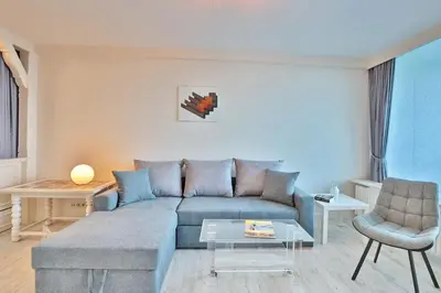 Ein Sitzbereich in der Unterkunft Hanseat am Hang 3 - 5 Hanseat am Hang 5 Appartement 12