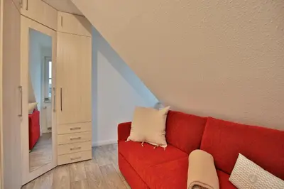 Ein Sitzbereich in der Unterkunft Haus Seerose Seerose I Appartement 7
