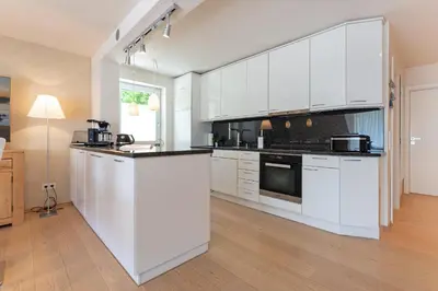 Küche/Küchenzeile in der Unterkunft Haus am Seehof Seemöwe Appartement 4