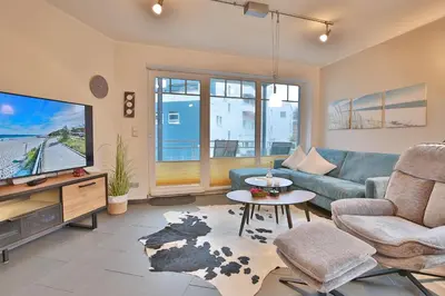 TV/Unterhaltungsangebot in der Unterkunft Strandvilla Strandvilla Appartement 14
